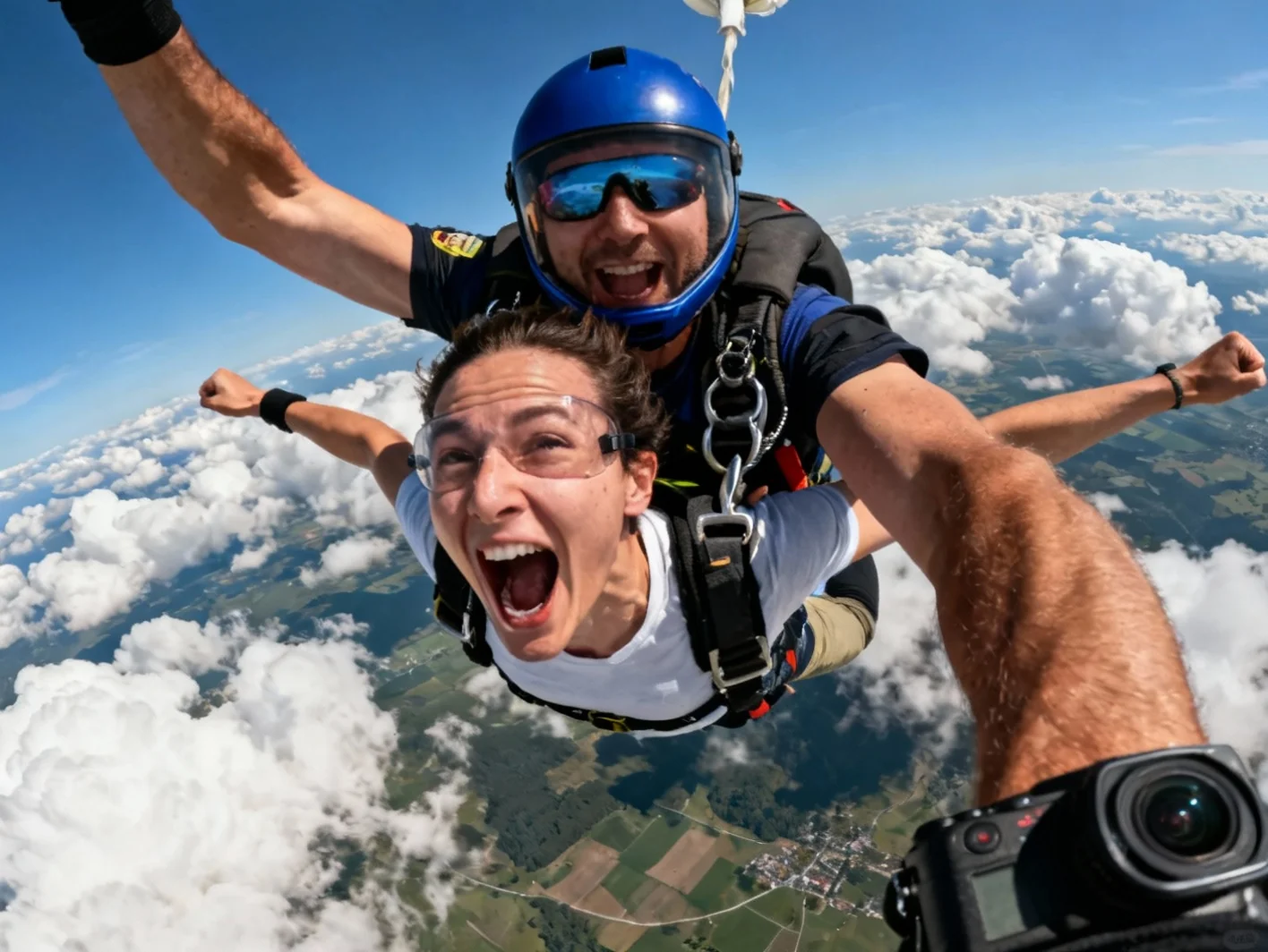 Chute libre intense en tandem au-dessus des Hautes-Alpes